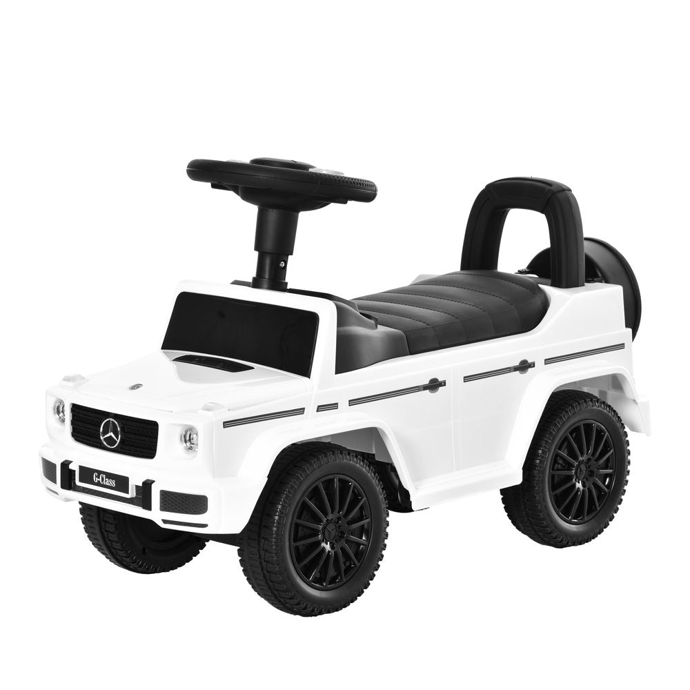 HOMCOM Benz G350 Kids Ride on Sliding Car w/ Under Seat Storage No Power White - anydaydirect