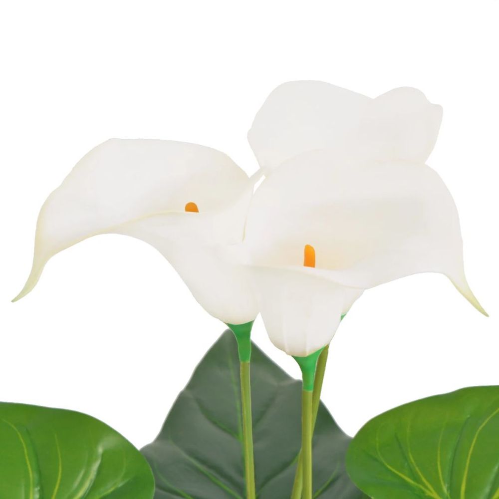 Artificial Calla Lily Plant with Pot 45 cm White - anydaydirect