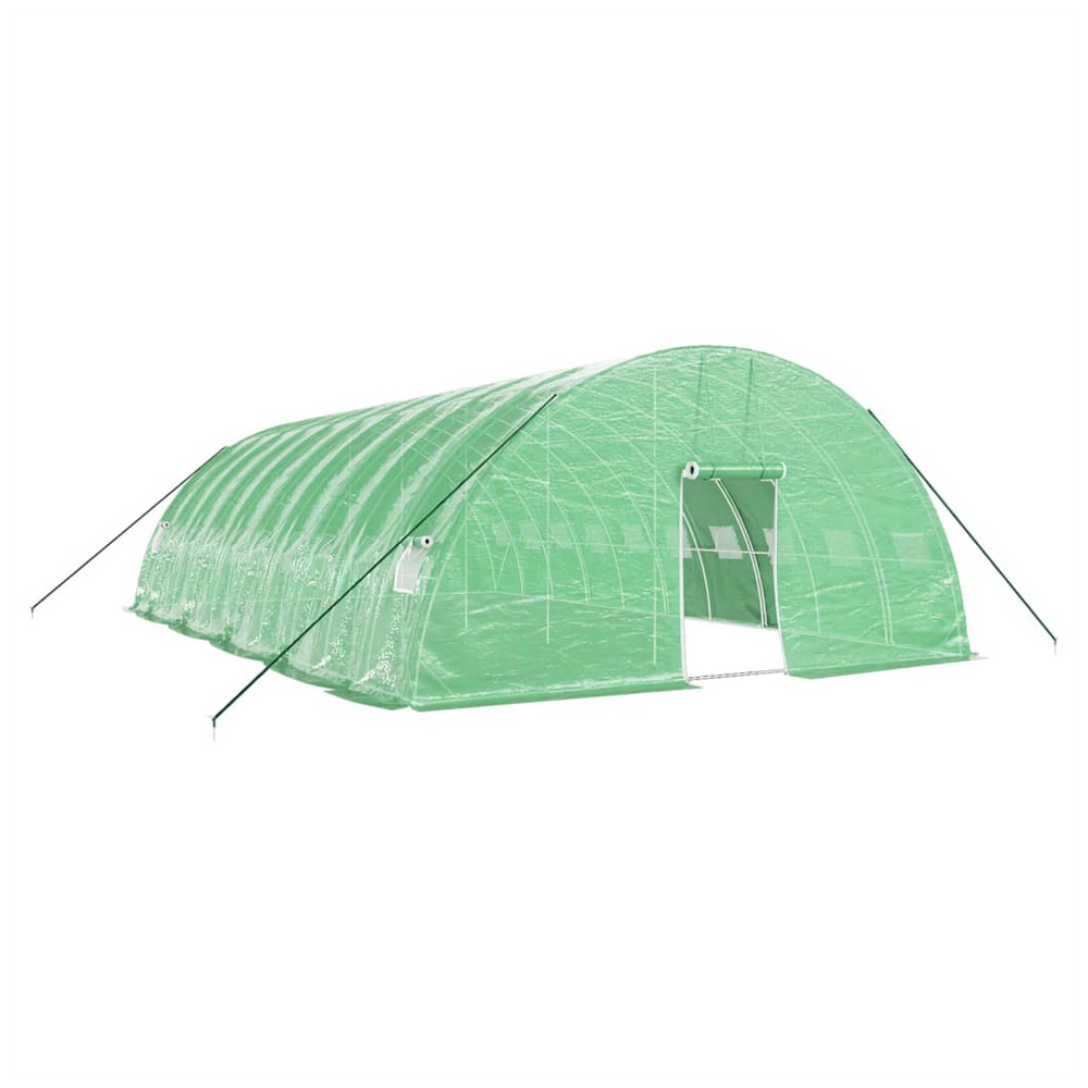 vidaXL Greenhouse with Steel Frame Green 60 m² 10x6x2.85 m - anydaydirect