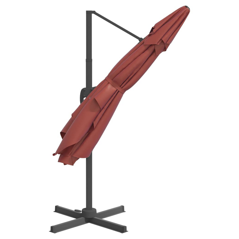 Cantilever Umbrella with Aluminium Pole Terracotta 400x300 cm - anydaydirect