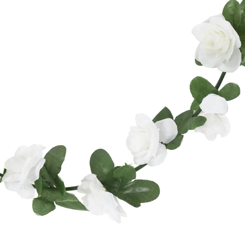vidaXL Artificial Flower Garlands 6 pcs White 240 cm - anydaydirect