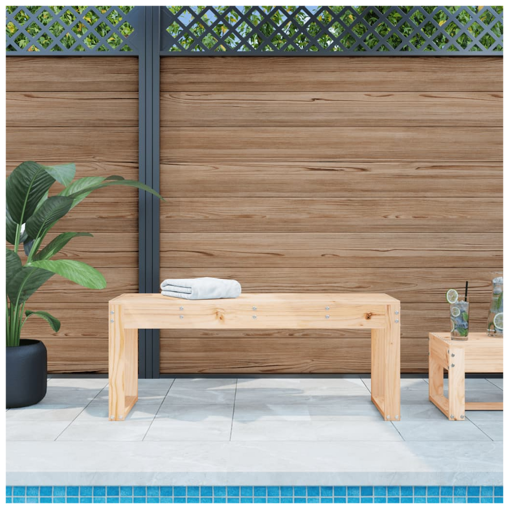 vidaXL Garden Bench 110x38x45 cm Solid Wood Pine - anydaydirect