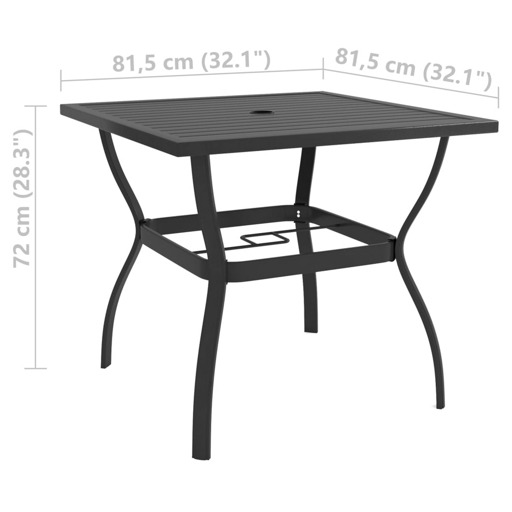 Garden Table Anthracite 81.5x81.5x72 cm Steel - anydaydirect