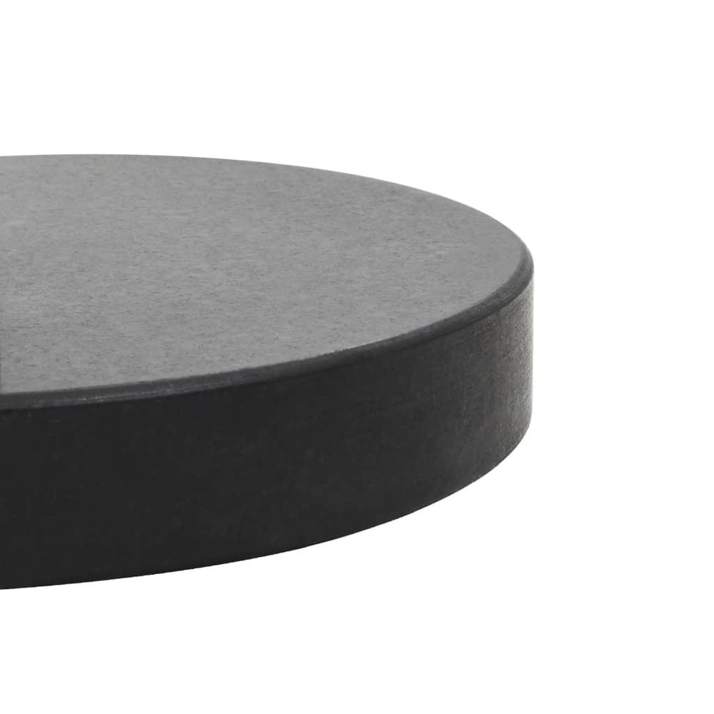 Parasol Base Granite 30 kg Round Black - anydaydirect
