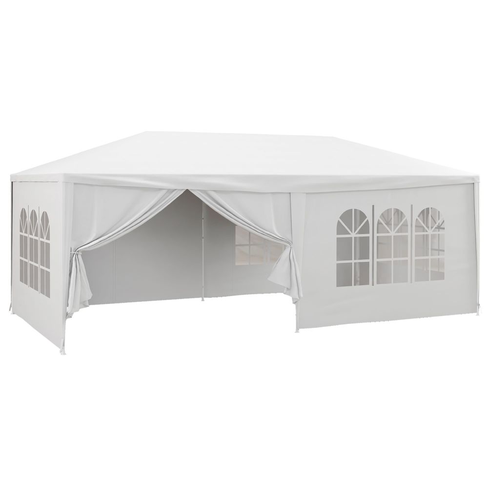 Outsunny 6 x 3(m) Outdoor Gazebo Canopy Party Tent with 6 Removable Side Walls - anydaydirect