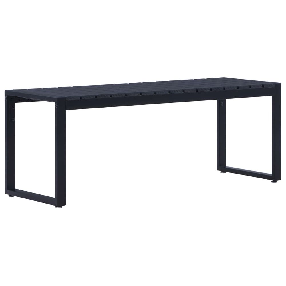 Garden Bench 120.5 cm PS Board Black - anydaydirect