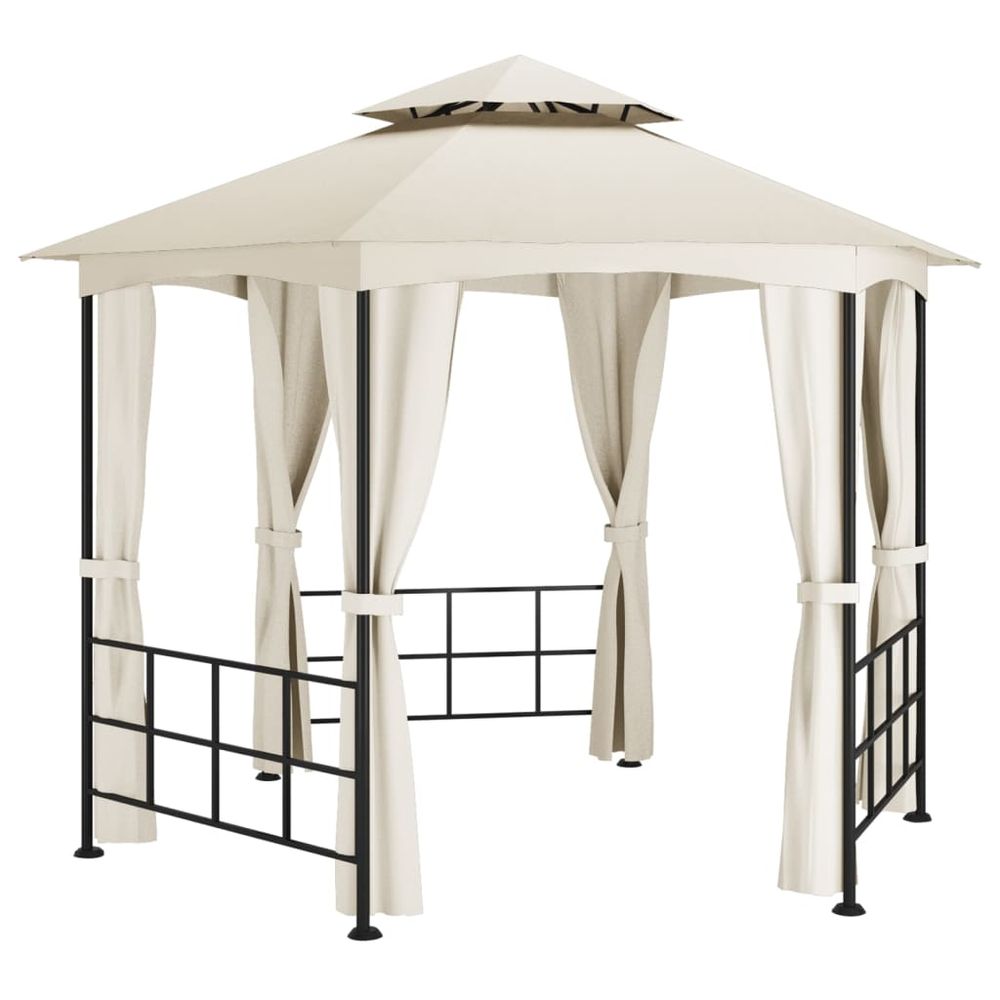 Gazebo with Sidewalls 3.1x2.7 m Cream - anydaydirect