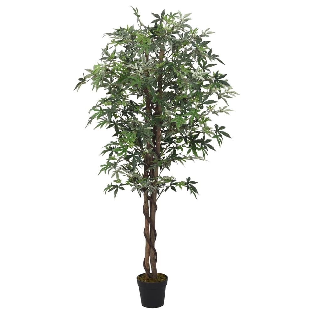 vidaXL Artificial Maple Tree 672 Leaves 180 cm Green - anydaydirect