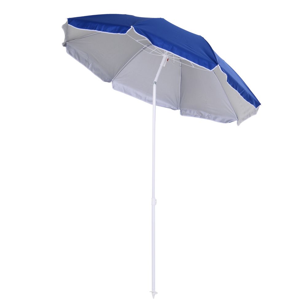 arc1.7m Outdoor Beach Umbrella Parosol Tilt Sun Shelter w/  Bag Blue Outsunny - anydaydirect