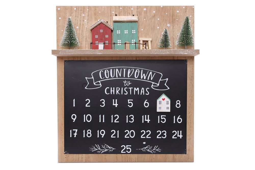 Wooden Christmas Countdown Calendar - anydaydirect