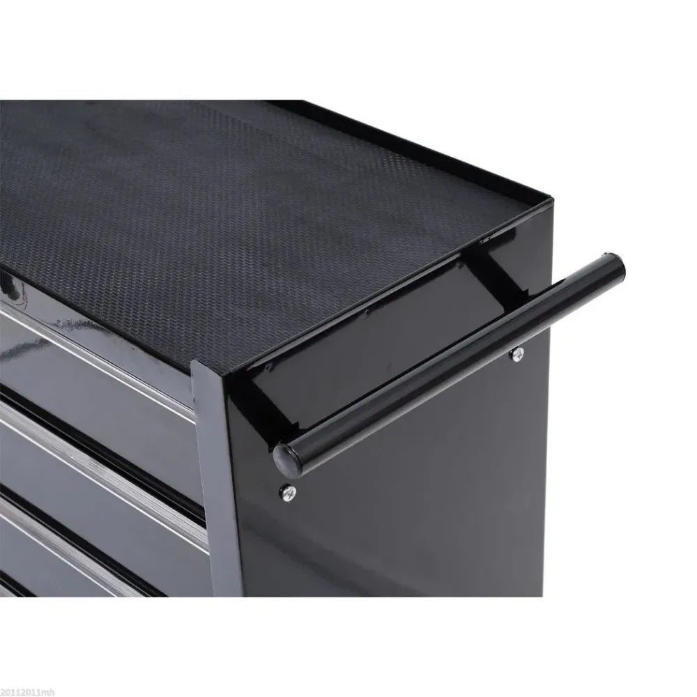 Steel 5-Drawer Tool Storage Cabinet Lockable w/ Wheels Handle 2 Keys Garage - anydaydirect