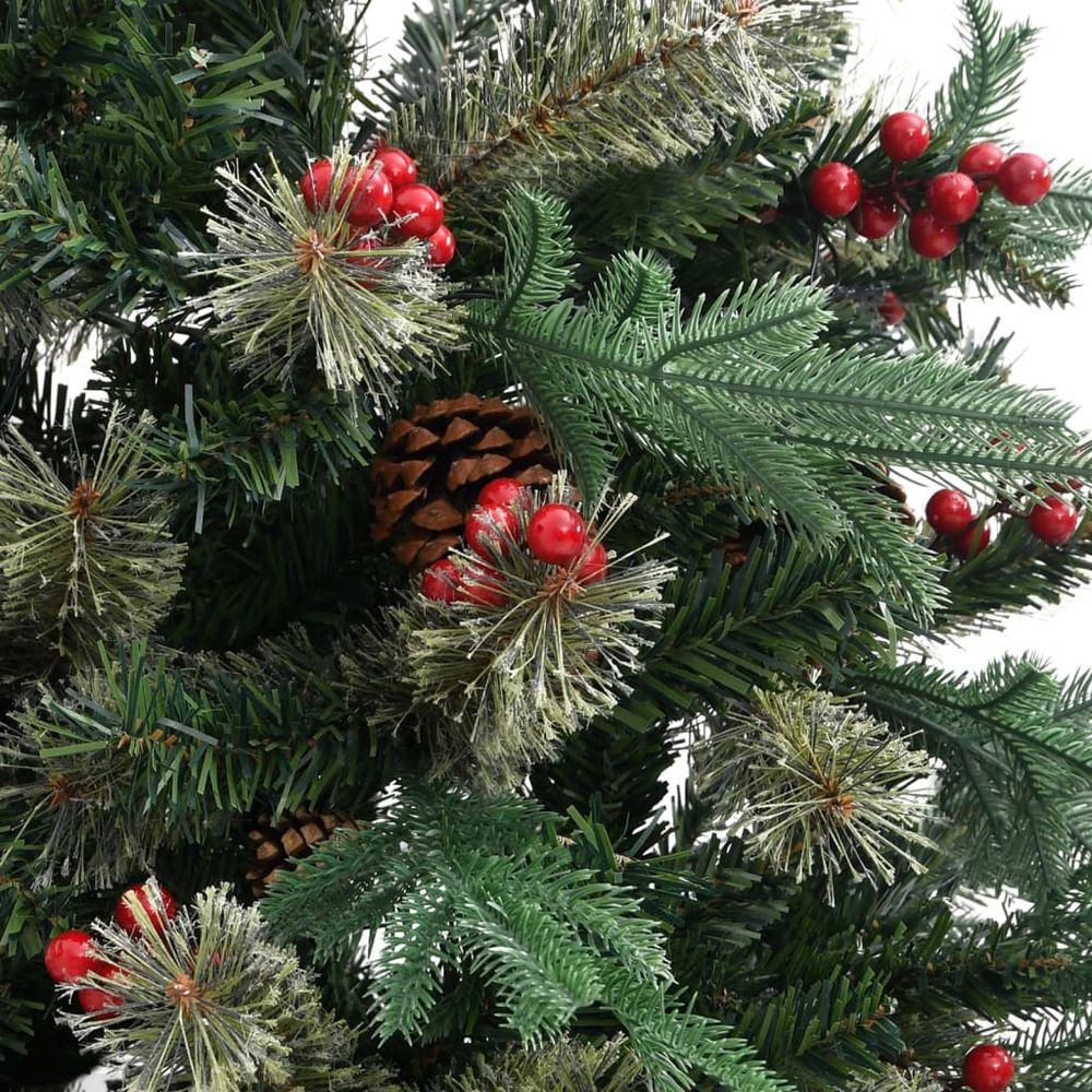 Christmas Tree with Pine Cones Green 120 cm to 225 cm PVC&PE - anydaydirect