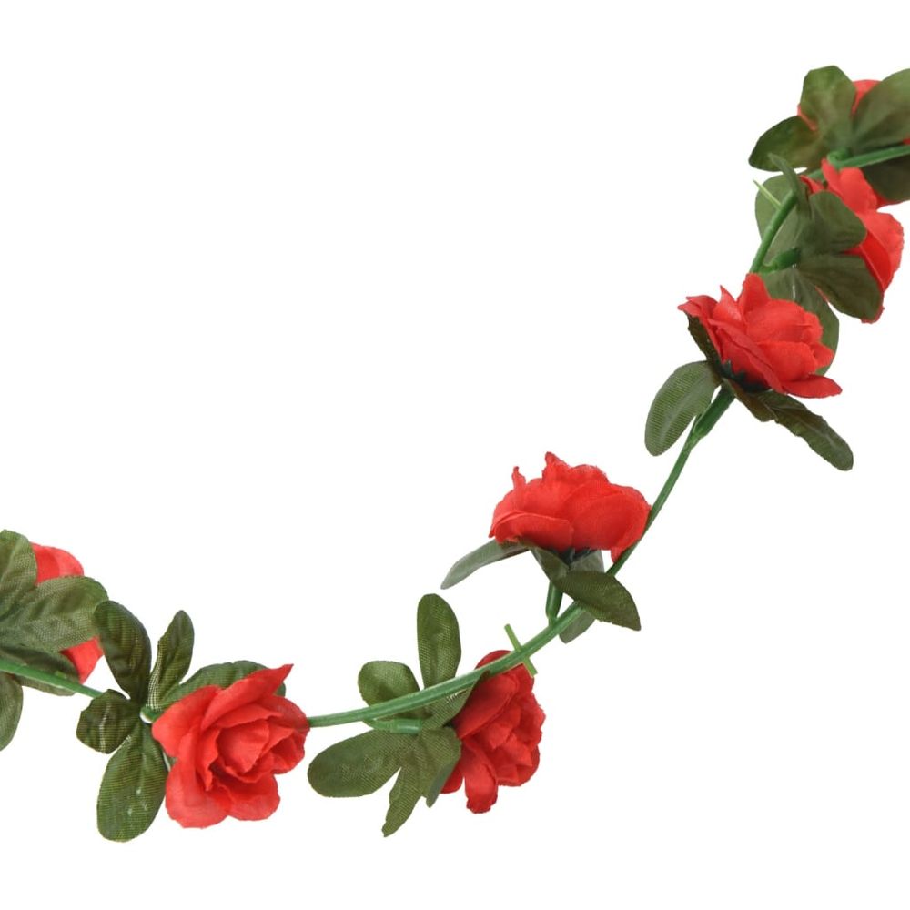 vidaXL Artificial Flower Garlands 6 pcs Red 240 cm - anydaydirect