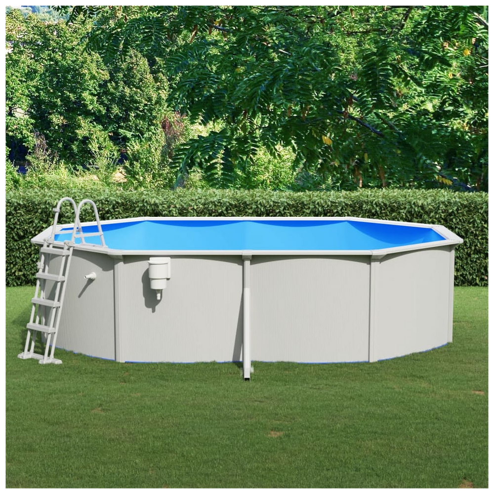 Swimming Pool with Safety Ladder 490x360x120 cm - anydaydirect