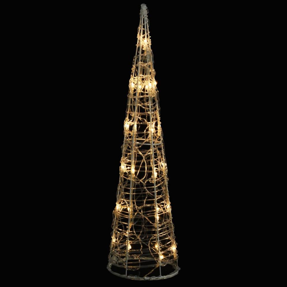 Acrylic Decorative Pyramid LED Light Cone Warm White 60 cm - anydaydirect