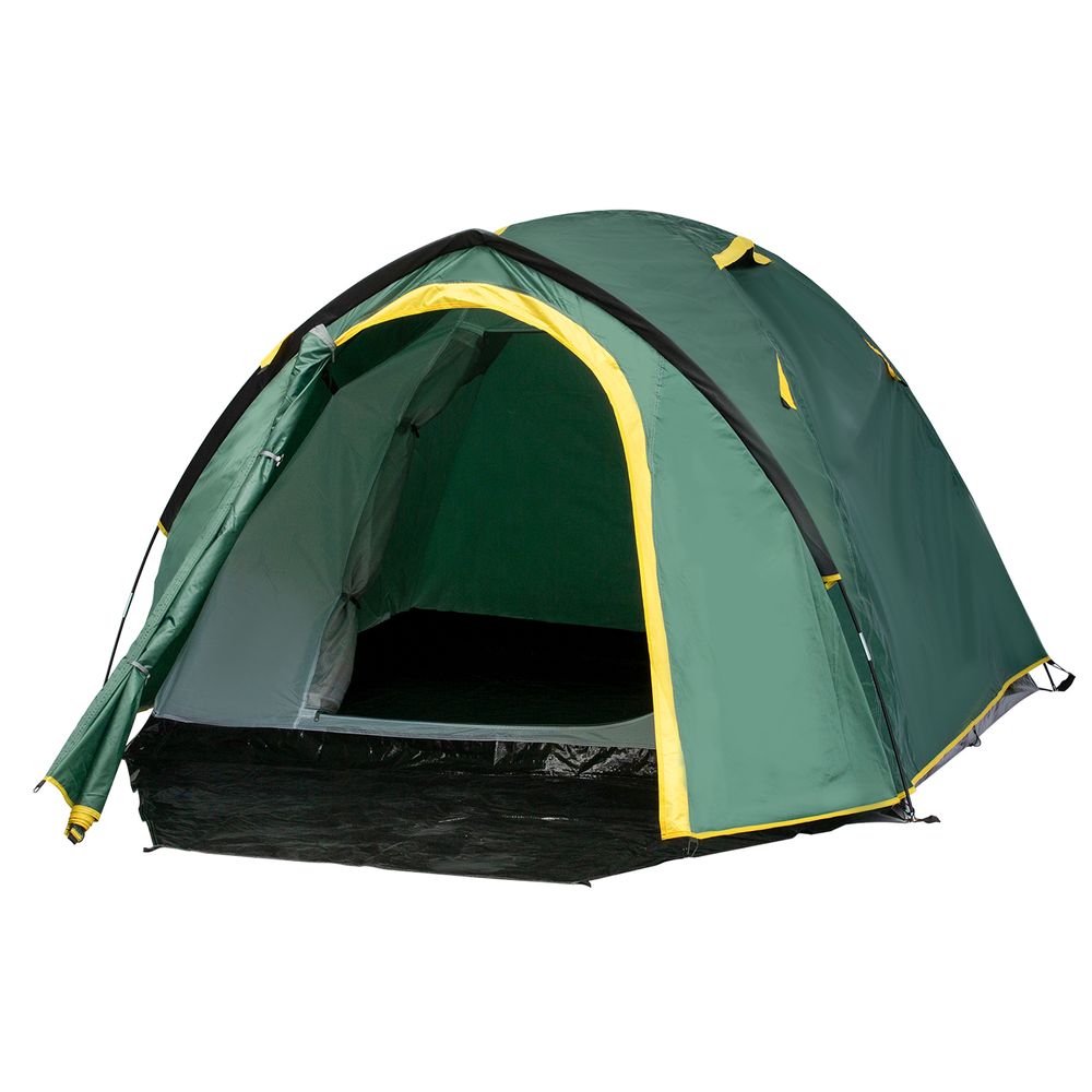 Outsunny Compact Camping 2 Man Tent w/ Vestibule & Mesh Vents for Hiking Green - anydaydirect