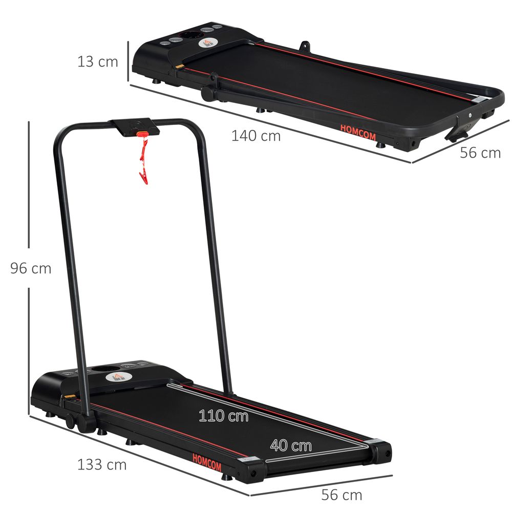 Foldable Walking Treadmill Aerobic Exercise Machine w/ LED Display HOMCOM - anydaydirect