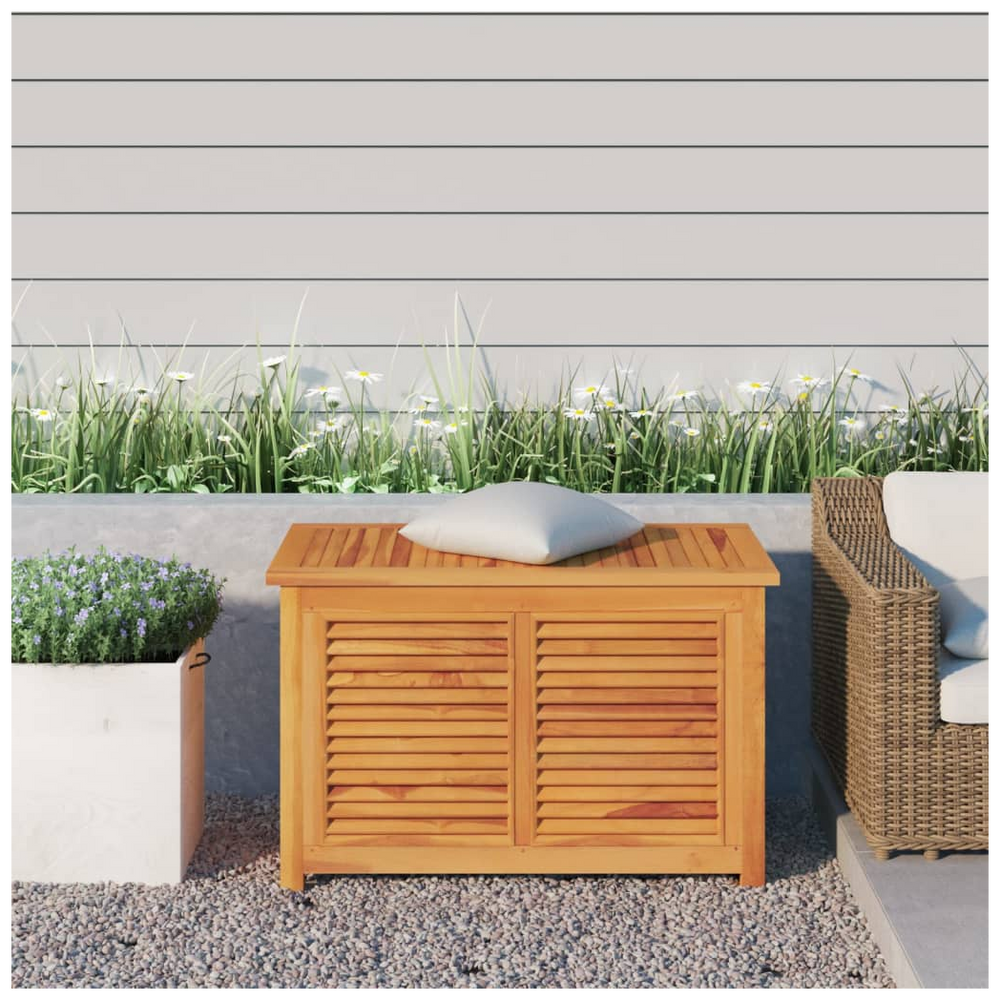Garden Storage Box with Bag 90x50x58 cm Solid Wood Teak - anydaydirect