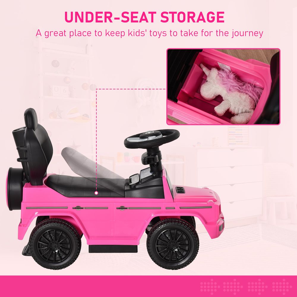 Benz G350 Ride-on Sliding Car Floor Slider Stroller Kids Vehicle, Pink HOMCOM - anydaydirect