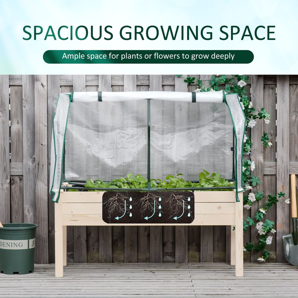 Raised Garden Bed Greenhouse Cover Planter Box - anydaydirect