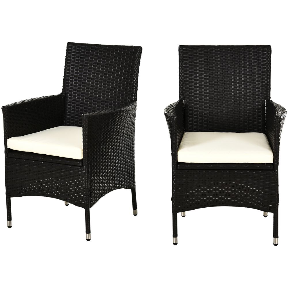 2 PC Rattan Chairs Set-Dark Coffee - anydaydirect
