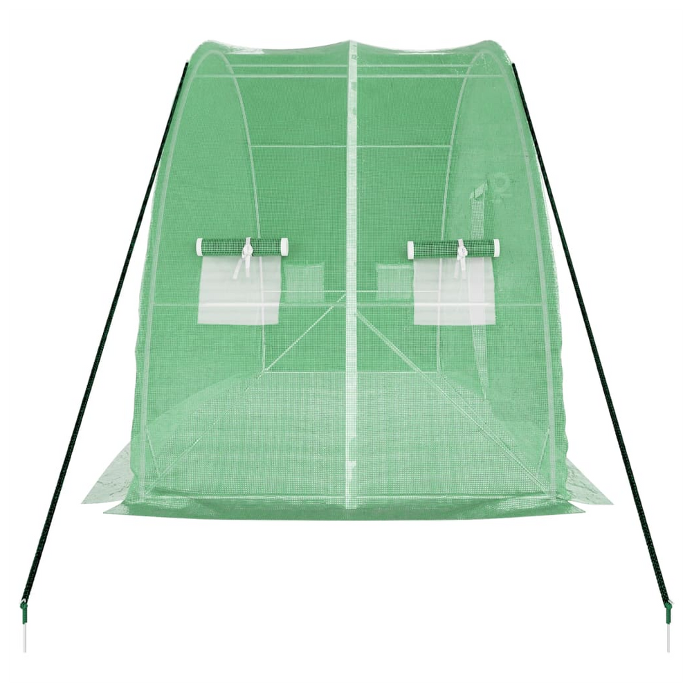 vidaXL Greenhouse with Steel Frame Green 12 m² 6x2x2.85 m - anydaydirect