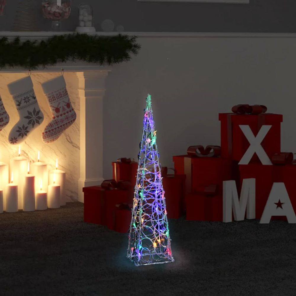 Acrylic Decorative LED Light Cone Warm White 60 cm - anydaydirect