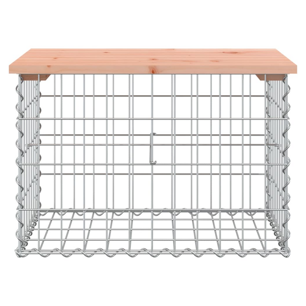 vidaXL Garden Bench Gabion Design 63x44x42 cm Solid Wood Douglas - anydaydirect