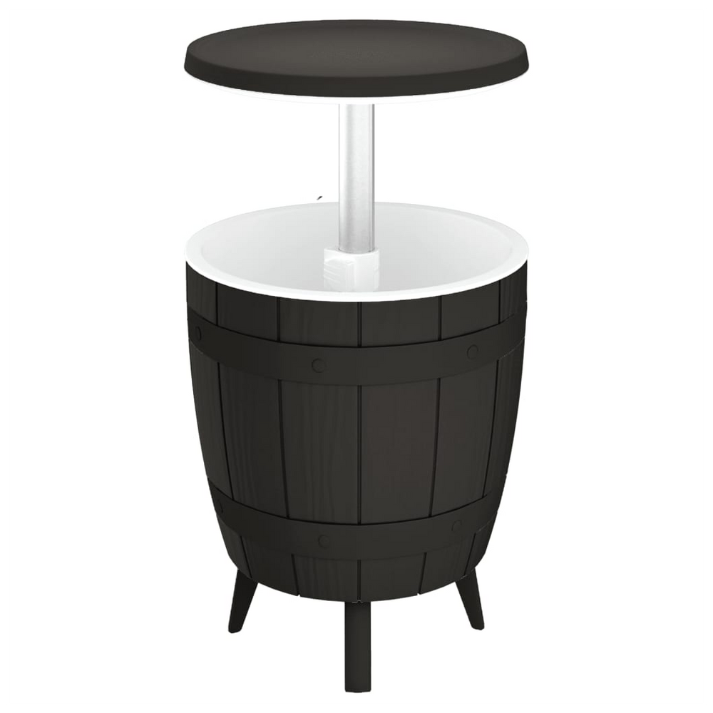 vidaXL 3-in-1 Ice Cooler Table Black Polypropylene - anydaydirect