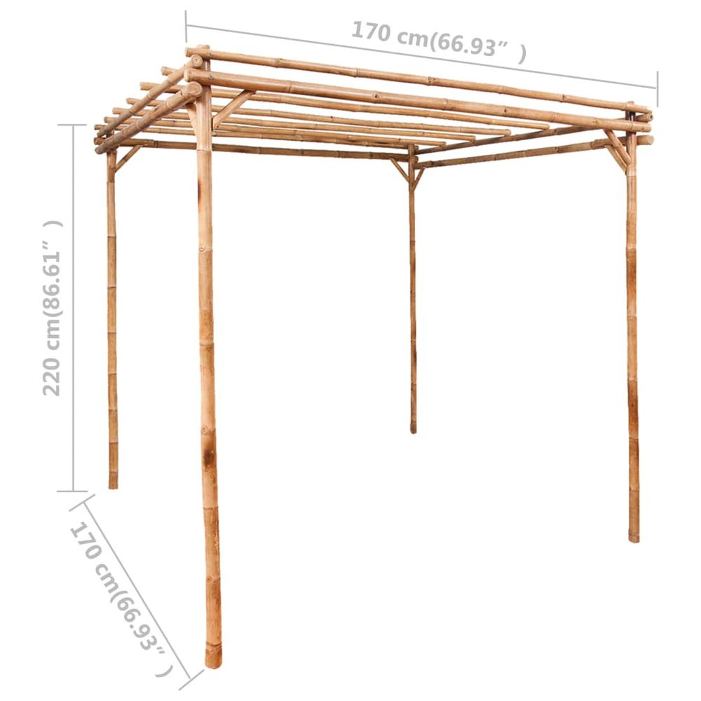 Pergola Bamboo 170x170x220 cm - anydaydirect