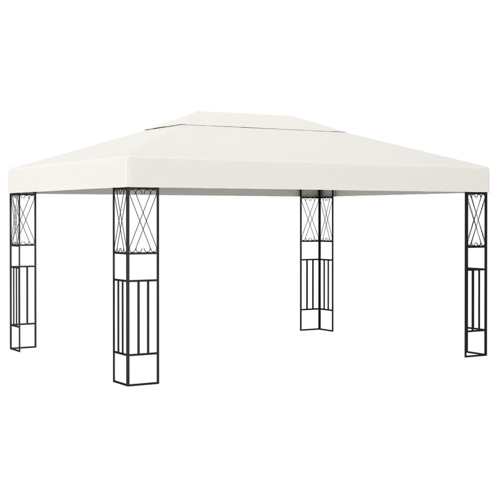 Gazebo 3x3 m Cream Fabric - anydaydirect