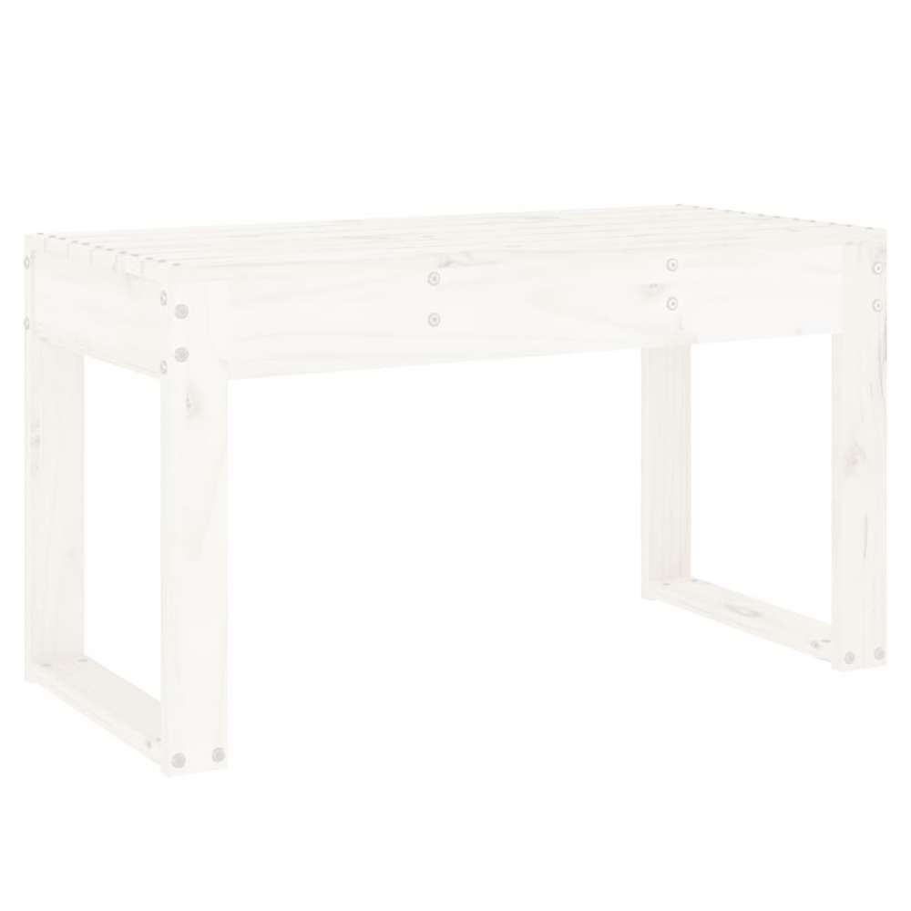 vidaXL Garden Bench White 80x38x45 cm Solid Wood Pine - anydaydirect