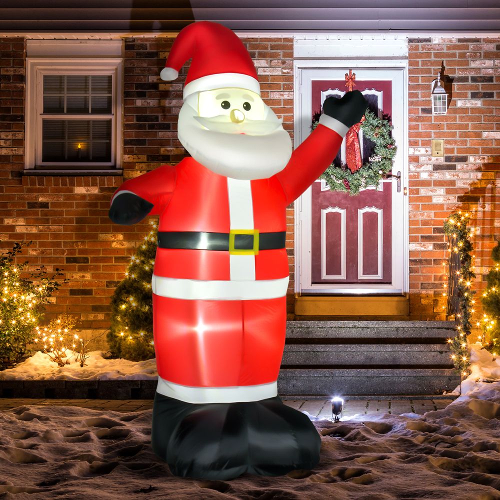 8ft Inflatable Christmas Santa Claus Xmas Deco with LED Air Blown Yard Outdoor - anydaydirect