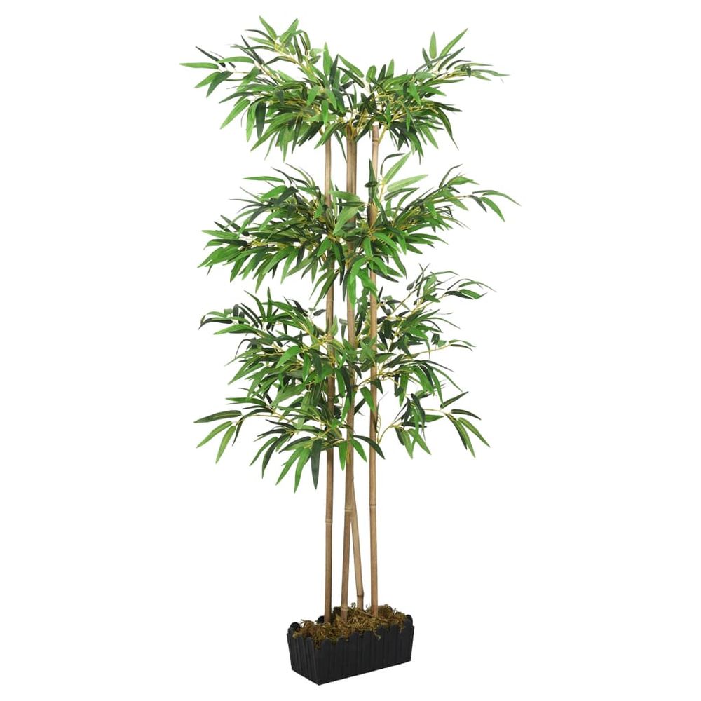 vidaXL Artificial Bamboo Tree 760 Leaves 120 cm Green - anydaydirect