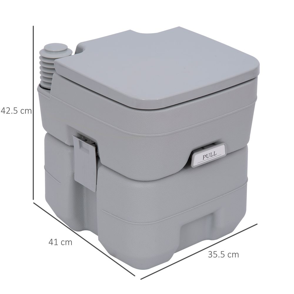 20L Camping Toilet Portable Travel WC Caravan Picnic Fishing Restroom Outsunny - anydaydirect