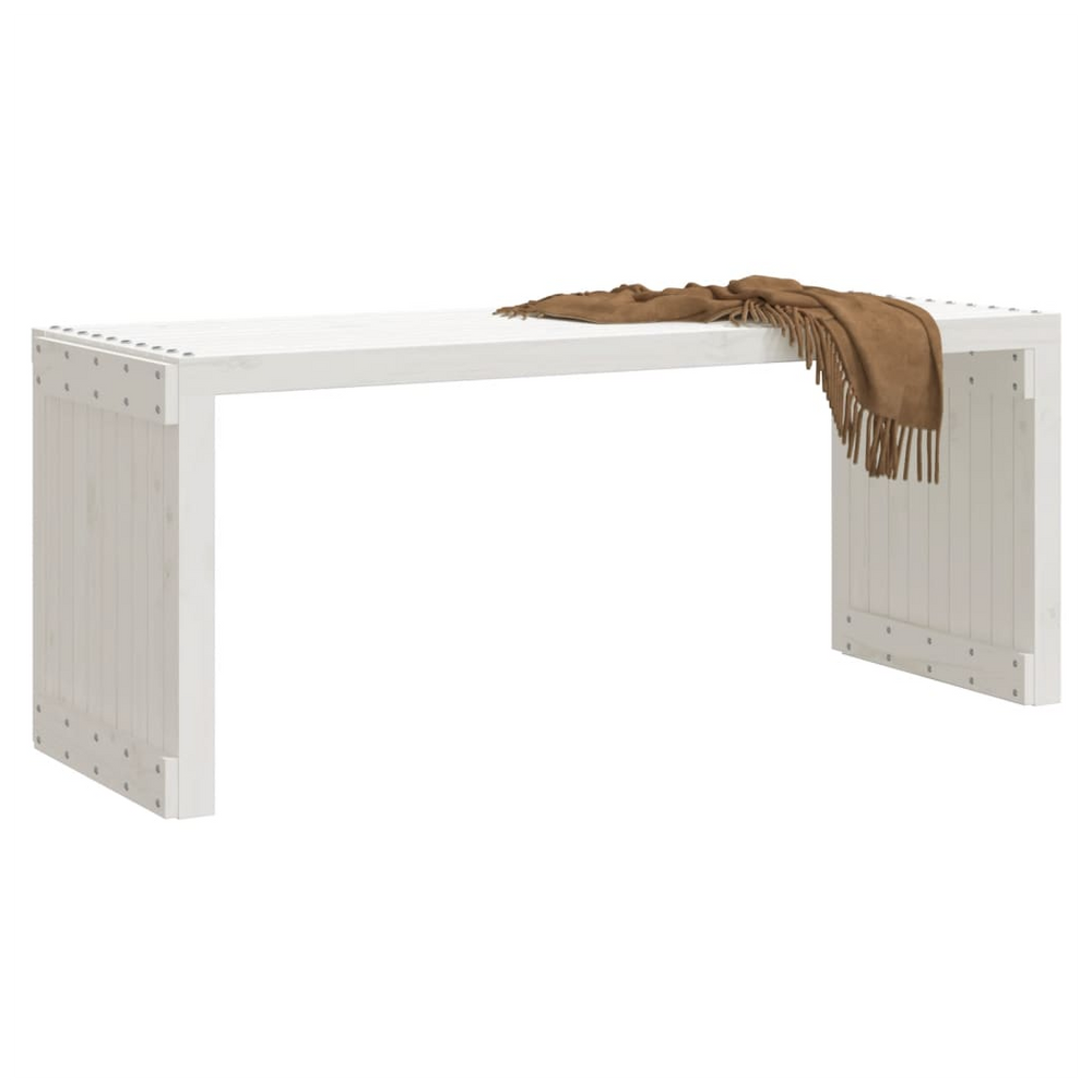 vidaXL Garden Table Extendable White 212.5x40.5x45 cm Solid Wood Pine - anydaydirect