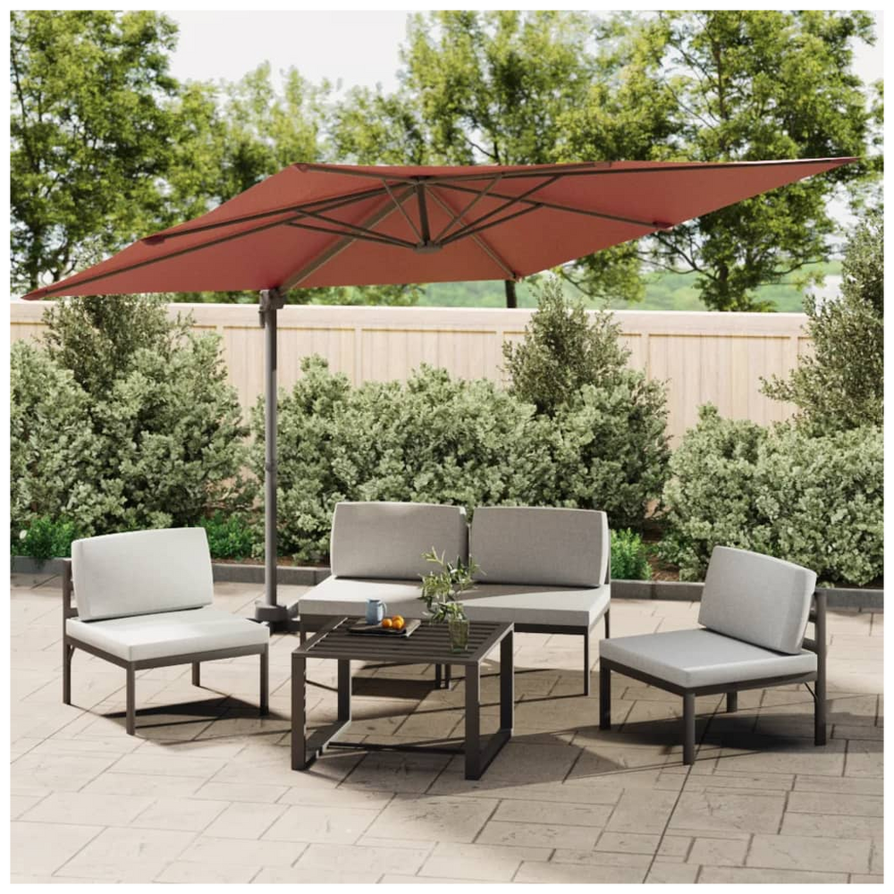 Cantilever Umbrella with Aluminium Pole Terracotta 400x300 cm - anydaydirect