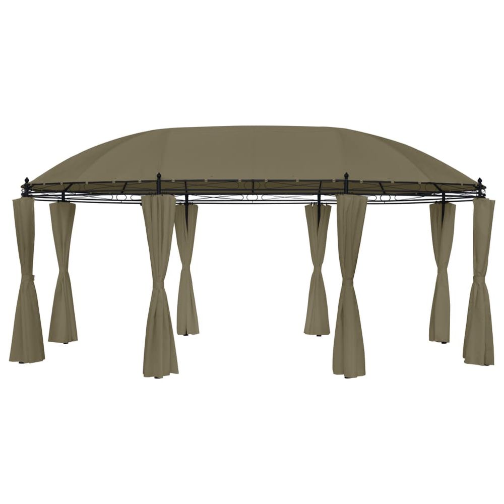 vidaXL Gazebo with Curtains 520x349x255 cm Anthracite - anydaydirect