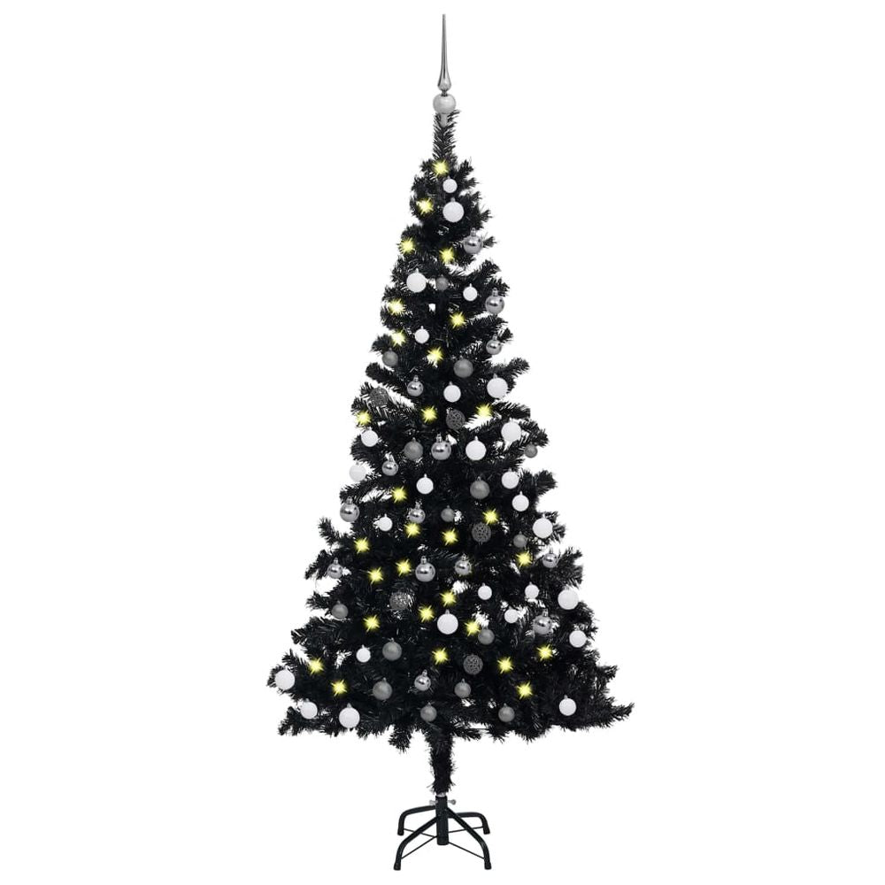 Artificial Christmas Tree with LEDs&Ball Set 120 cm  to 240cm PVC - anydaydirect