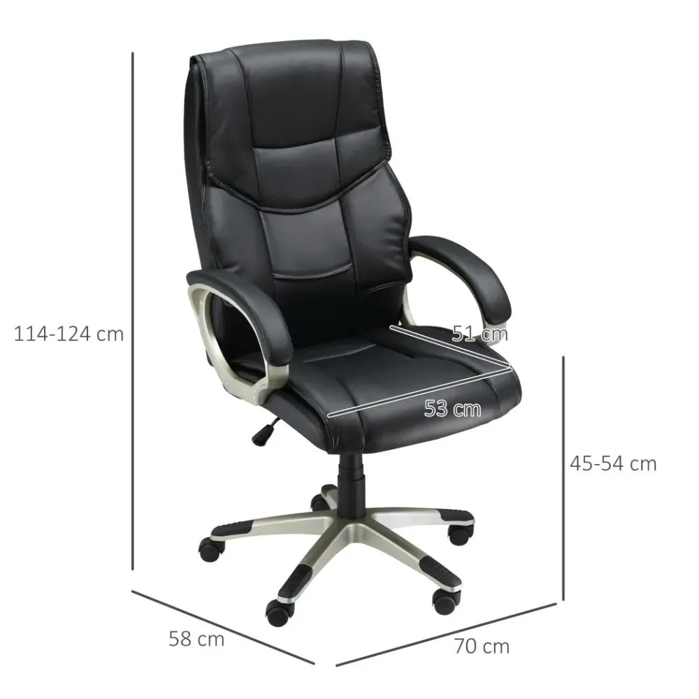 Executive Computer Office Desk Chair PU Leather Swivel Chairs High Back - anydaydirect