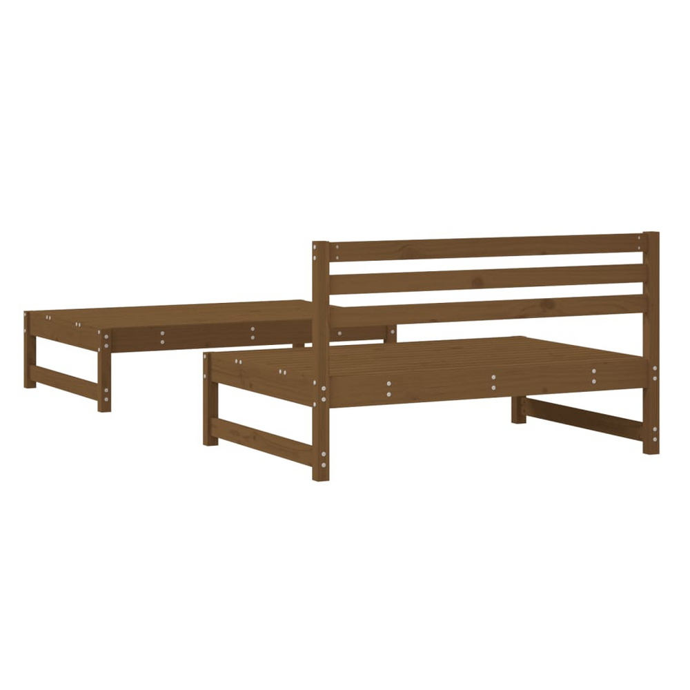 vidaXL 2 Piece Garden Lounge Set Honey Brown Solid Wood Pine - anydaydirect