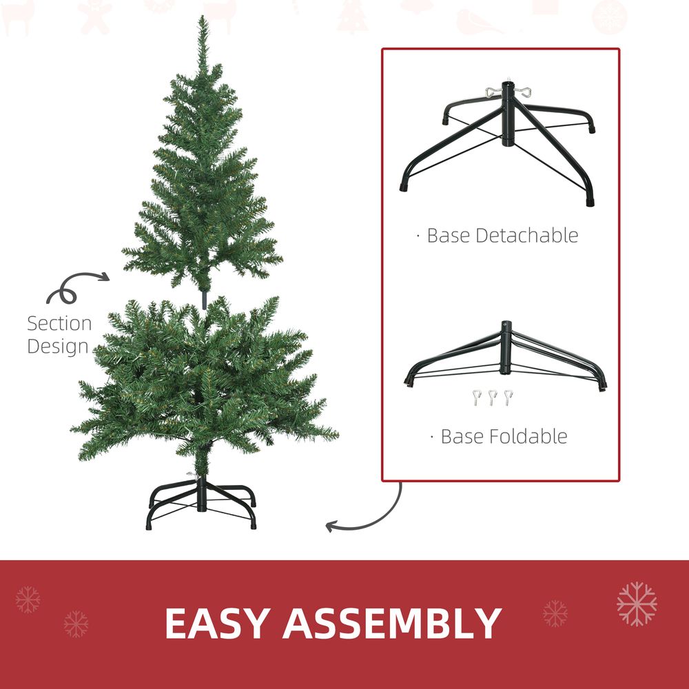 4 Feet Christmas Tree Warm White LED Light Holiday Home Decoration, Green - anydaydirect