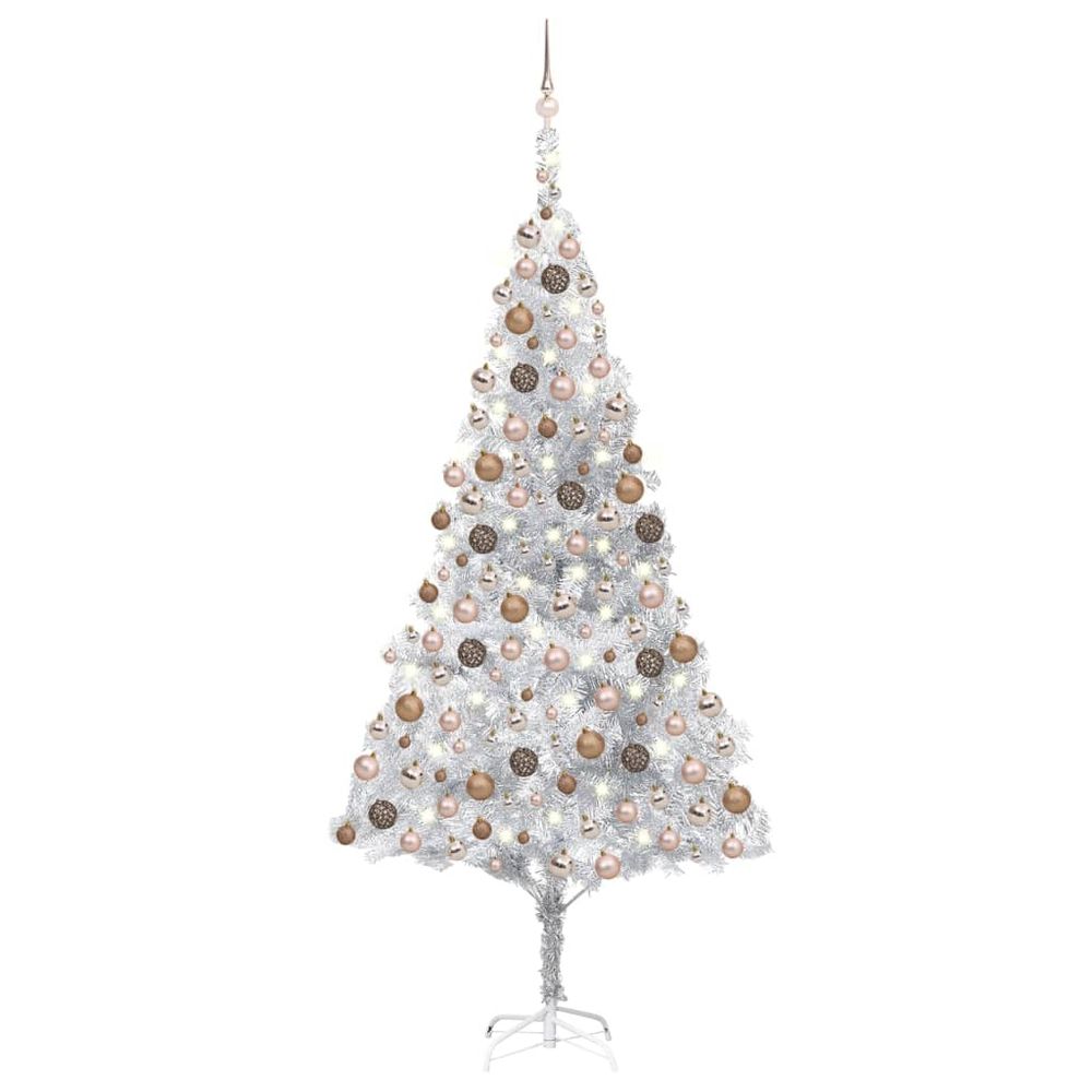 Artificial Christmas Tree with LEDs&Ball Set 120 cm  to 240cm PVC - anydaydirect