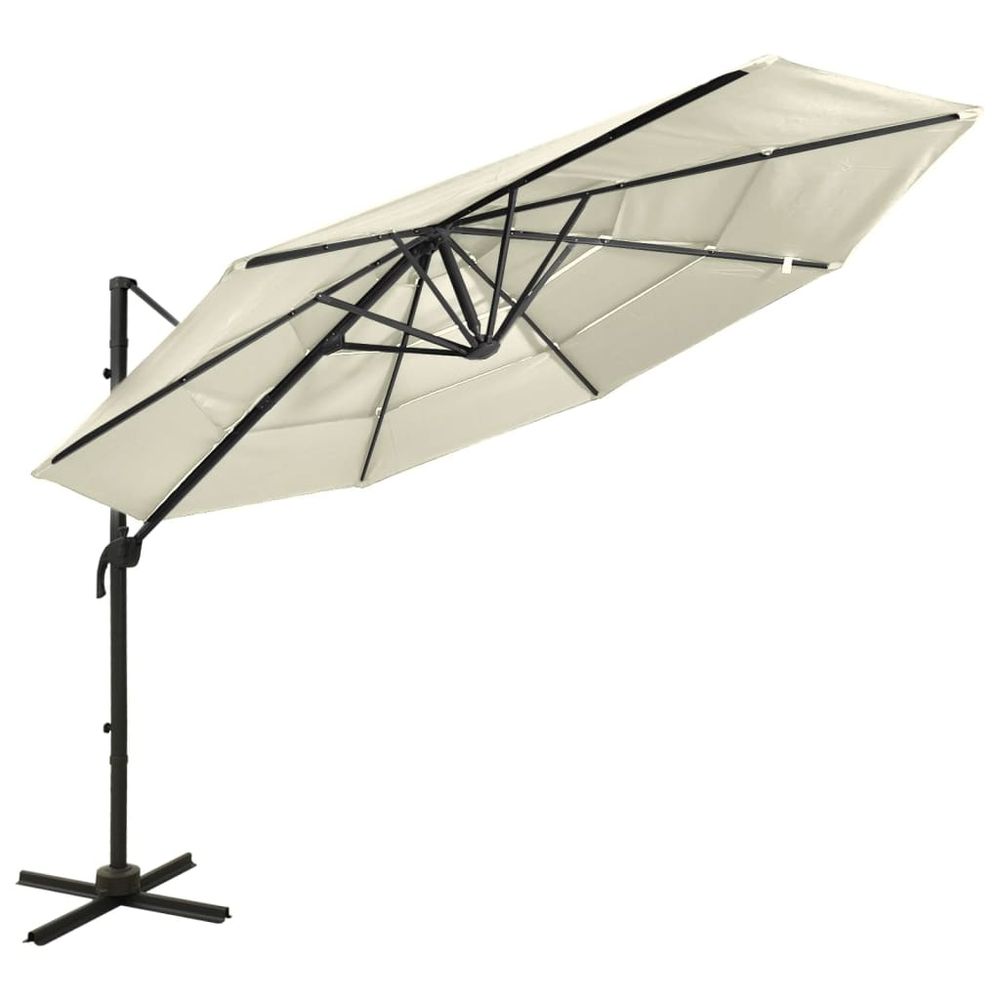 4-Tier Parasol with Aluminium Pole 3x3 m - anydaydirect