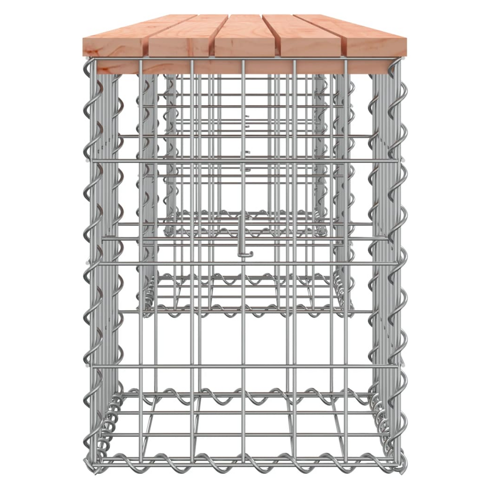 vidaXL Garden Bench Gabion Design 203x31x42 cm Solid Wood Douglas - anydaydirect