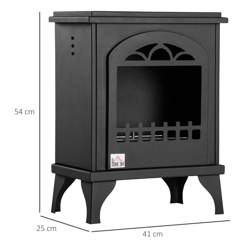 Free Standing Bio Ethanol Fireplace Heater with 1.5L Tank, Black HOMCOM - anydaydirect