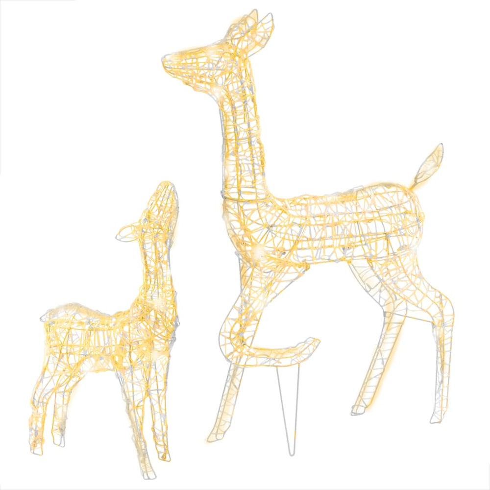 Acrylic Reindeer Family Christmas Decoration 160 LED Warm White - anydaydirect