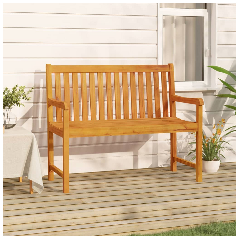 Garden Bench 110 cm Solid Acacia Wood - anydaydirect